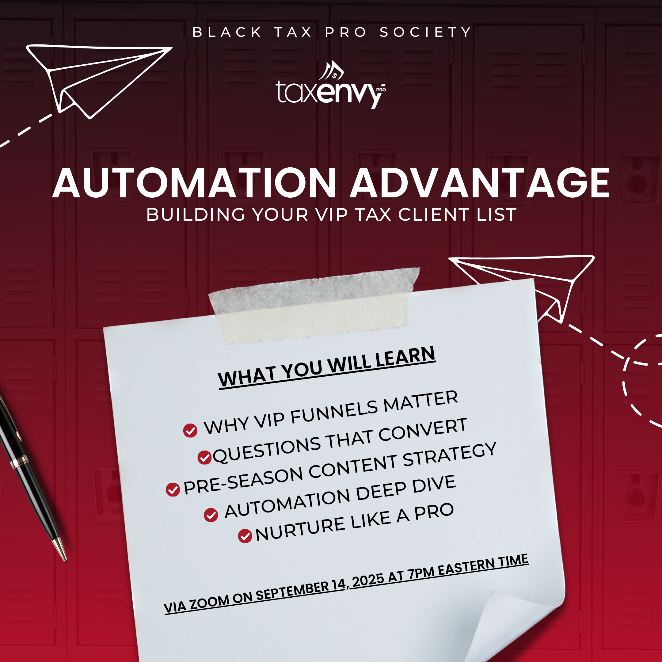 VIP Client List Masterclass REPLAY – TAX ENVY PRO SOFTWARE