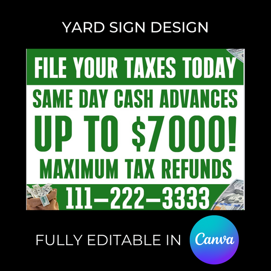 Tax Pro Yard Sign Design