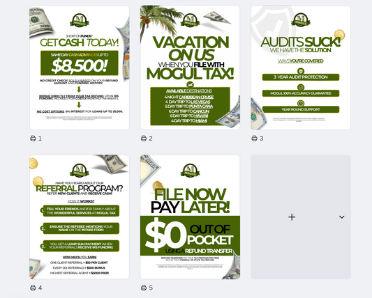 5 Pack Editable In Office Office Posters